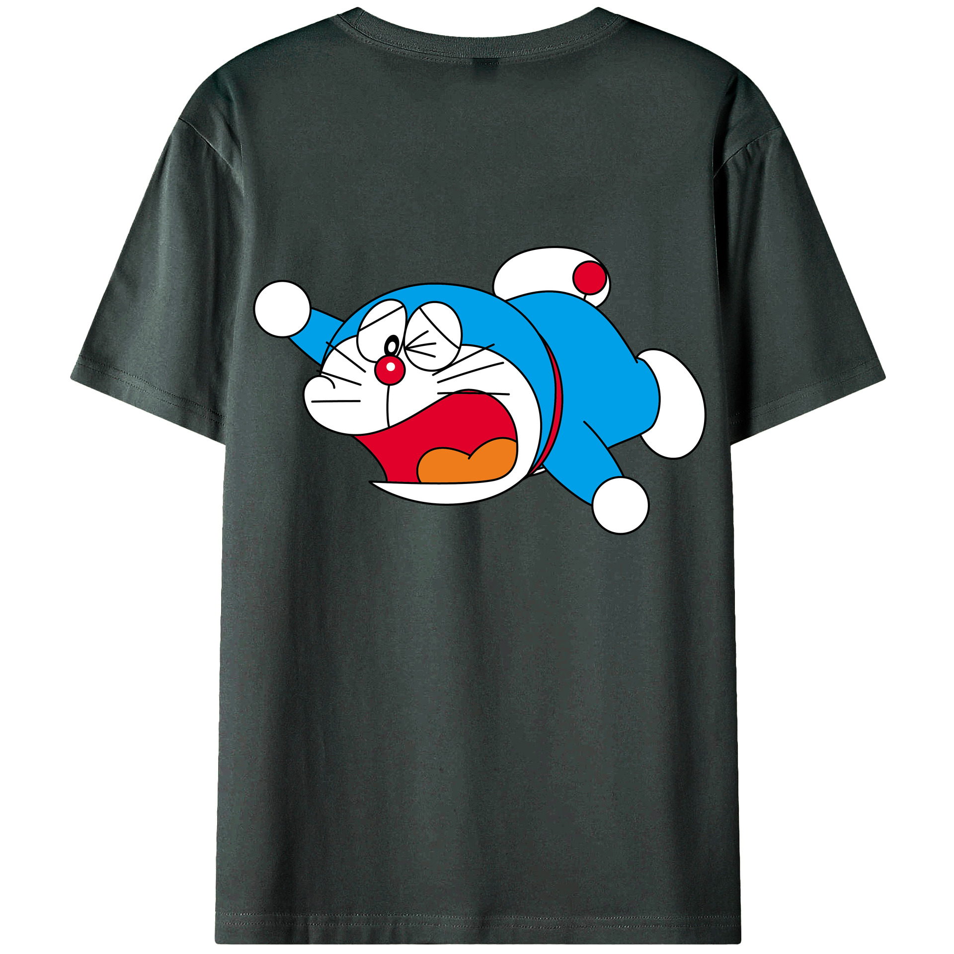 （画像用） ドラえもん Doraemon 綿100％ メンズ半袖Tシャツ（バックプリント） 通気性